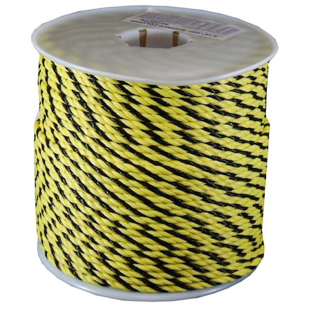 T.W. Evans Cordage Co. 3/8. x 600 ft. Twisted Polypro Rope Yellow and Black 80-025YB
